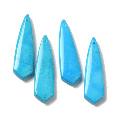 Natural Turquoise Dyed Pendants G-Q161-09B-1