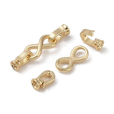 Brass Fold Over Clasps KK-G497-28G-1