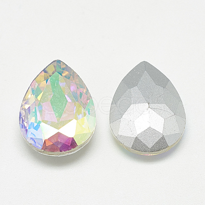 Pointed Back Glass Rhinestone Cabochons RGLA-T081-7x10mm-05-1