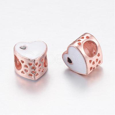 Alloy Enamel European Beads MPDL-T001-04C-1