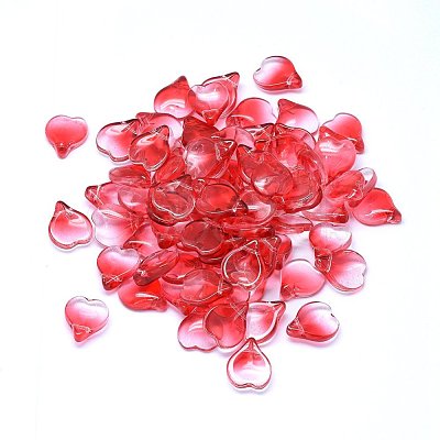 Transparent Glass Charms GLAA-H016-02B-14-1