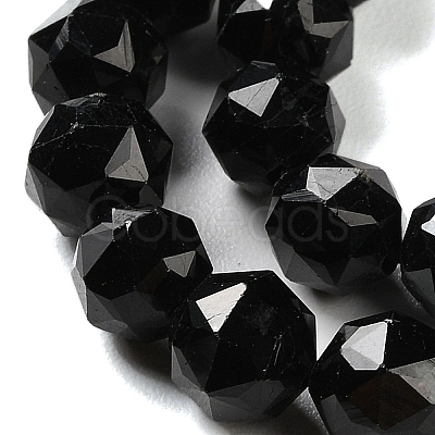 Natural Black Tourmaline Beads Strands G-NH0021-A24-01-1