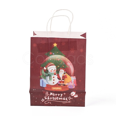 Christmas Theme Kraft Paper Bags ABAG-H104-D05-1