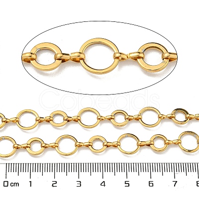 10M Ion Plating(IP) 304 Stainless Steel Donut & Infinity Link Chains CHS-G034-01G-1