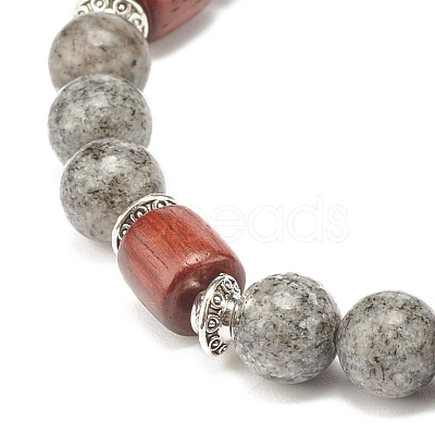 Natural Mixed Gemstone Beaded Stretch Bracelet for Women or Men BJEW-JB07732-1