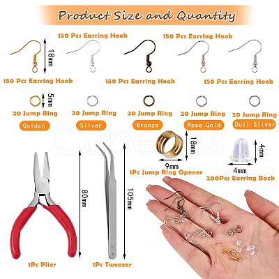 DIY Earring Making Finding Kit DIY-SZ0007-85-1