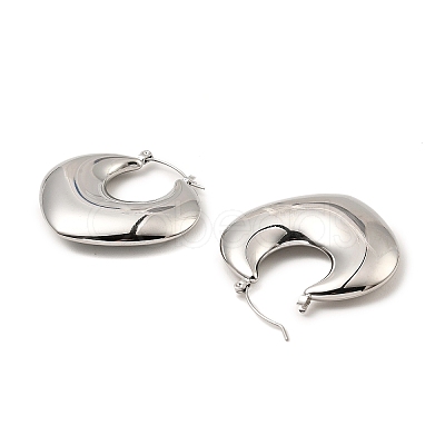 Non-Tarnish 304 Stainless Steel Hoop Earrings for Women EJEW-G358-06P-1