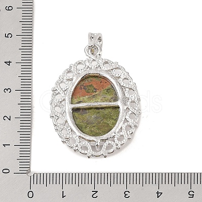 Natural Unakite Pendants G-A226-03P-03-1