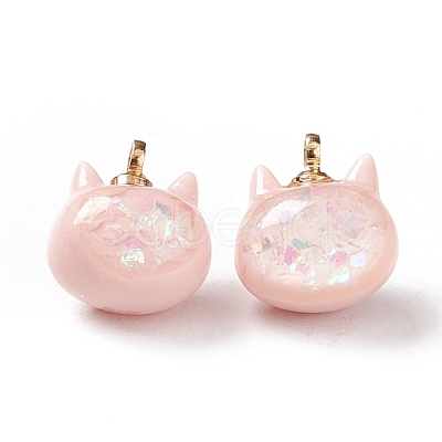 Sparkle Opaque Resin Charms RESI-E019-01G-03-1