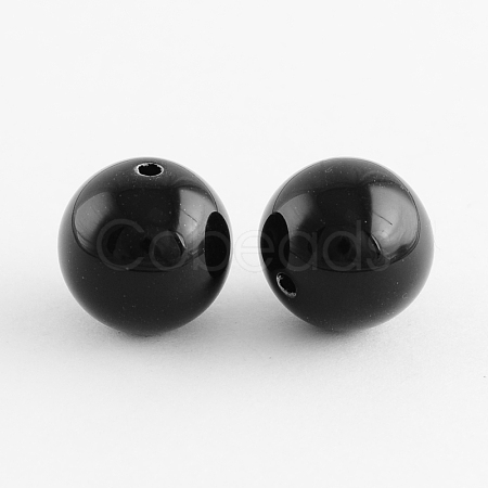 Chunky Bubblegum Round Acrylic Beads X-SACR-S044-10mm-20-1