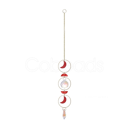 Shell Moon Hanging Ornaments HJEW-P016-01G-C-1