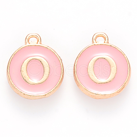 Golden Plated Alloy Enamel Charms X-ENAM-S118-07O-1