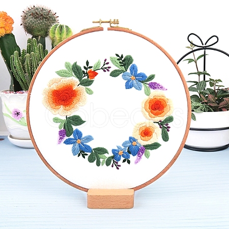 Flower Pattern Embroidery Kits PW-WG2E0C1-02-1