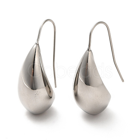 304 Stainless Steel Teardrop Dangle Earrings for Women EJEW-F295-01P-1