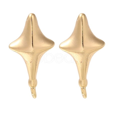 Brass Stud Earring Findings KK-U038-04G-1