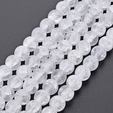 Crackle Glass Beads Strands GLAA-S192-D-008A-1