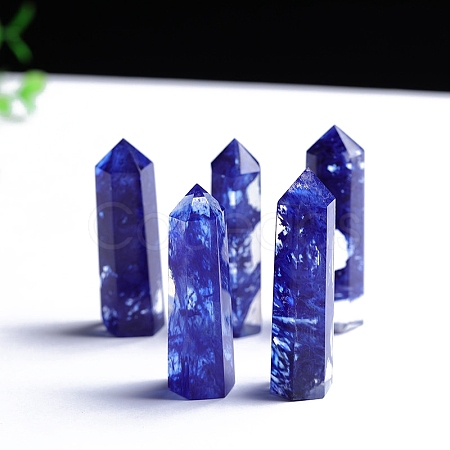 Blue Watermelon Stone Glass Point Tower Wands PW-WG39017-01-1