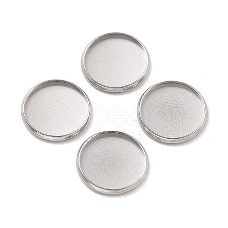 316 Surgical Stainless Steel Cabochon Tray Settings STAS-I187-06D-P-1