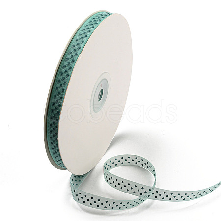 100 Yards Polka Dot Print Nylon Ribbons OCOR-G014-01D-1