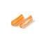 900Pcs Transparent Glass Twist Bugle Beads, Round Hole, Orange, 6x2mm, Hole: 0.8mm