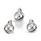 Non-Tarnish 316 Surgical Stainless Steel Charms, Bell, Stainless Steel Color, 8x5x5mm, Hole: 1.2mm