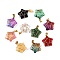 Lampwork Pendants, Copper Wire Wrapped Star Charm, Golden, Mixed Color, 22.5x19.5x8mm, Hole: 2.5~4x6mm