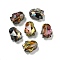 Electroplate Glass Beads, Faceted, Half Plated, Penguin, Black, 8x6.5x4.5mm, Hole: 1mm