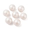 Plated ABS Plastic Beads, Round, White, 20mm, Hole: 2mm