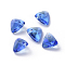 Glass Rhinestone Charms, Faceted, Triangle, Sapphire, 7.5x8x4.3mm, Hole: 1mm