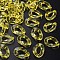 Transparent Acrylic Linking Rings, Quick Link Connectors, for Cable Chains Making, Twisted Oval, Yellow, 23.5x16.5x4.5mm, Inner Diameter: 6.5x13mm, about 666pcs/500g