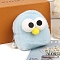 Plush Coin Purse Wallet, with Clasp, Light Sky Blue, Bag: 9.5x9cm