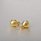 Round Ball Drawbench Brass Ear False Plugs for Women, Real 18K Gold Plated, 26x14mm