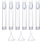 Globleland 6Pcs Plastic Sample Perfume Spray Bottles, Travel Fine Mist Atomizer, Refillable Bottle, with 3Pcs Funnel Hopper, Clear, 3.7~12.9x0.6~1.85cm