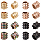 Unicraftale 16Pcs 4 Colors 304 Stainless Steel Beads, Grooved Column, Mixed Color, 4.5x5mm, Hole: 3mm, 4pcs/color