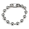 Non-Tarnish 304 Stainless Steel Ball Chain Bracelets, Tag Chain, Stainless Steel Color, 8-1/2 inch(21.5cm), 10mm