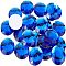 Self-Adhesive Acrylic Rhinestone Stickers, for DIY Decoration and Crafts, Faceted, Half Round, Blue, 30x6mm, 50pcs/box