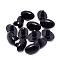 Plastic Doll Eyes, Craft Eyes, for Crafts, Crochet Toy and Stuffed Animals, Oval, Black, 22x15mm, Pin: 6mm