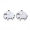 Non-Tarnish 201 Stainless Steel Charms, Laser Cut, Elephant, Stainless Steel Color, 15x15x1mm, Hole: 0.9mm