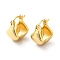 Brass Geometric Basket Bag Design Hoop Earrings for Women, Golden, 18.5x14x11mm, Pin: 0.8~1.1mm