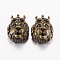 Tibetan Style Alloy Beads, Lion Head, Antique Bronze, 14.5x11.5x7~8mm, Hole: 1.5~2mm