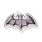 Printed Acrylic Pendant, Halloween Theme, Bat, 43x29x1.5mm, Hole: 2mm