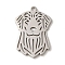 Non-Tarnish 201 Stainless Steel Pendants, Laser Cut, Dog Charm, Stainless Steel Color, 25x16x1mm, Hole: 1.6mm