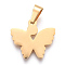 Ion Plating(IP) 304 Stainless Steel Pendants, Butterfly, Golden, 18x20x1.5mm, Hole: 4mm