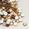 Glass Flat Back Rhinestone, Grade A, Back Plated, Faceted, Half Round, Light Colorado Topaz, 7.1~7.3mm, about 288pcs/bag