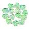 704Pcs Two Tone Transparent Acrylic Beads, Heart, Pale Green, 13x15x5mm, Hole: 1.8mm, about 704pcs/500g