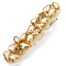 Alloy Rhinestone Alligator Hair Clips, Hair Accessories for Women & Girls, Citrine, 70x15mm