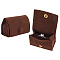 Microfiber Packing Button Bags, Jewelry Pouches, for Earrings, Bracelets, Pendant, Coconut Brown, 6.05x3.7x4.2cm