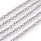 Tarnish Resistant 304 Stainless Steel Cable Chains, Unwelded, Oval, Stainless Steel Color, 5x4x1mm