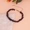 Natural Garnet Chips Link Bracelets for Women, Nuggets, 6-1/4 inch(16cm)