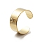 304 Stainless Steel Open Cuff Ring Components, Loop Ring Base, Real 18K Gold Plated, 8mm, Hole: 3mm, Adjustable